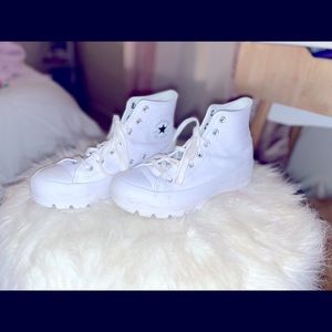 White platform converse